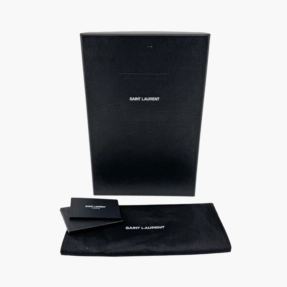 Saint Laurent Rendez Vous 75 Black Crystal Slingback Sandals Heels Size 37 US 7 - Picture 2 of 15